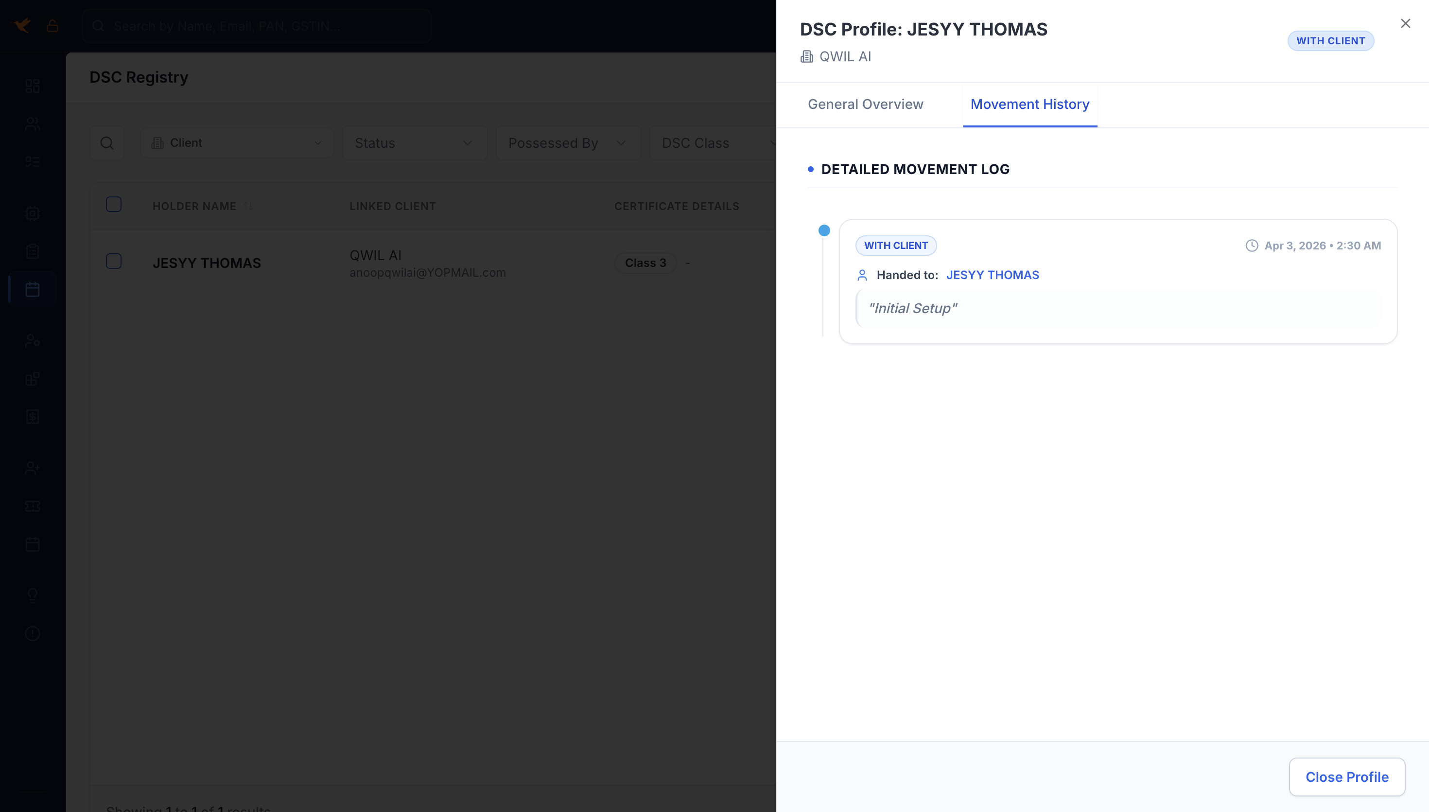 QwikCA DSC Management